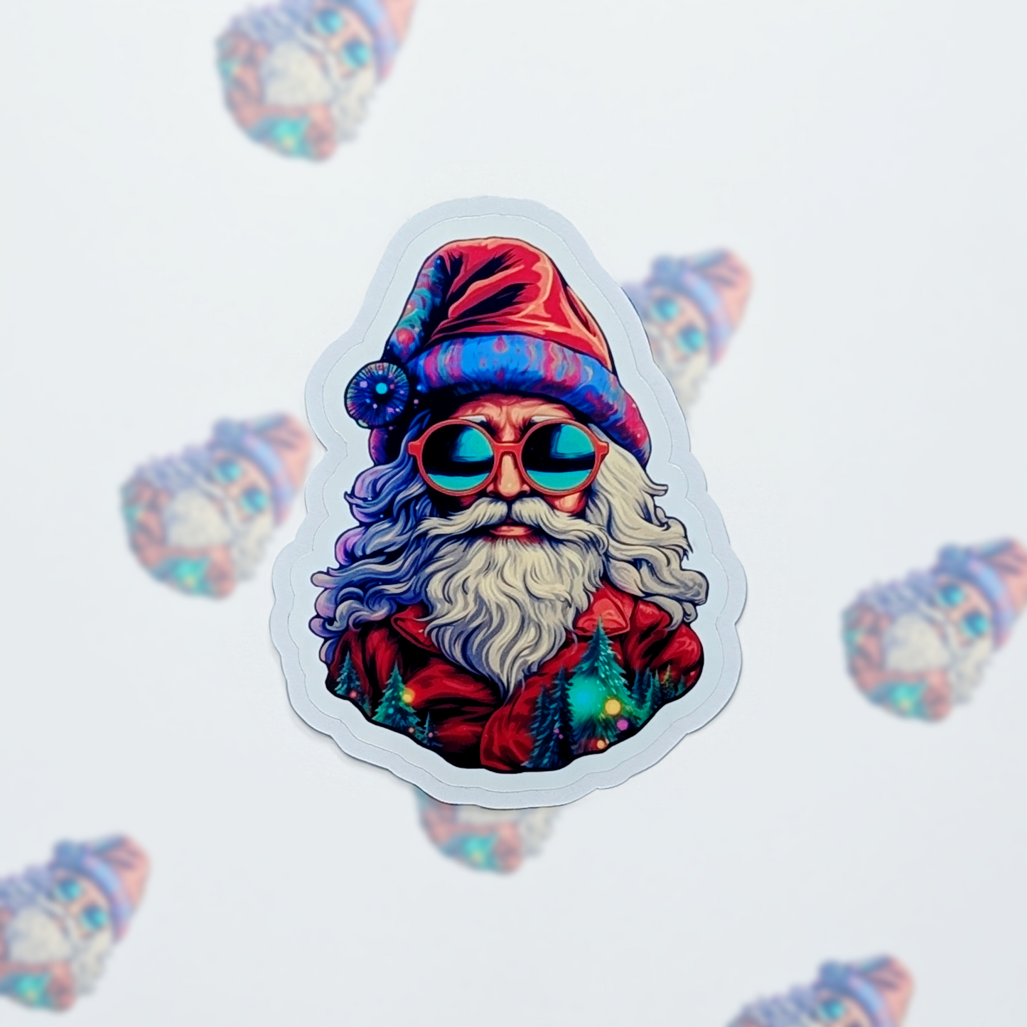 Cool Santa Vinyl Sticker