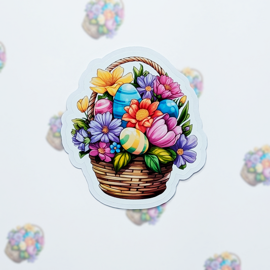 Easter Basket Vinyl Sticker