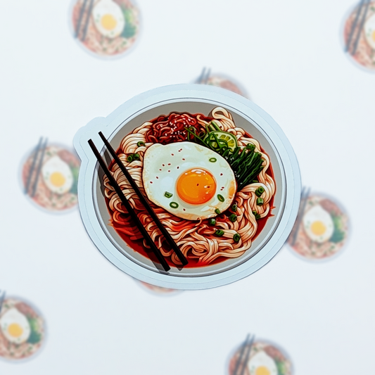 Egg & Noodles Vinyl Sticker