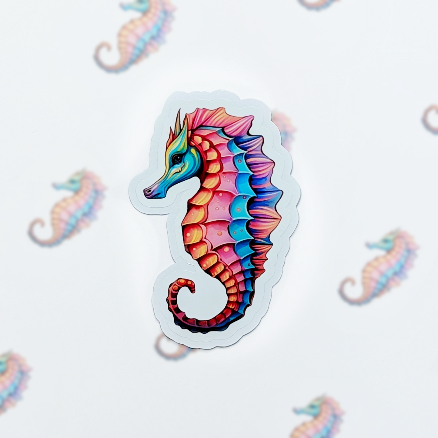 Striking Seahorse Vinyl Sticker