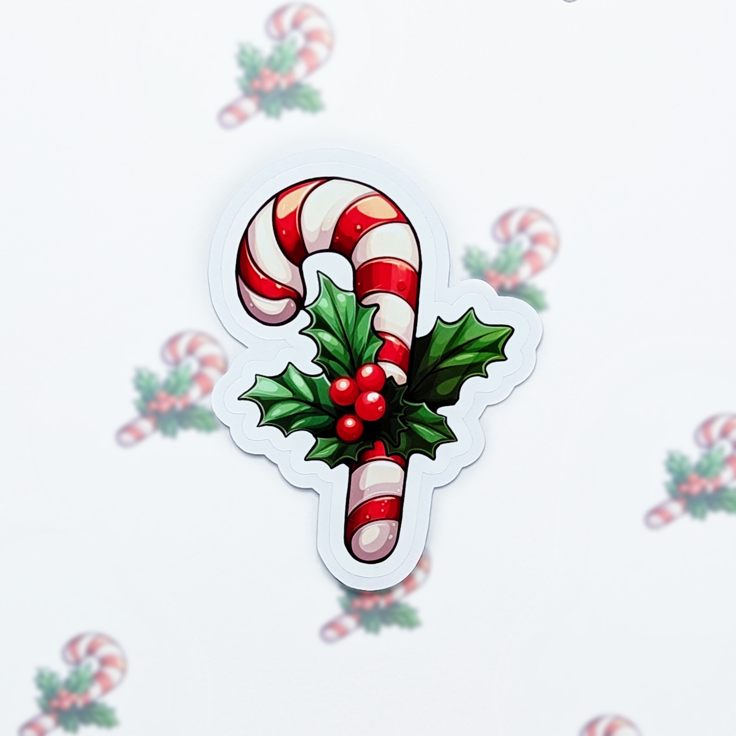 Candy Cane Vinyl Sticker