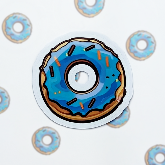 Blue Donut Vinyl Sticker